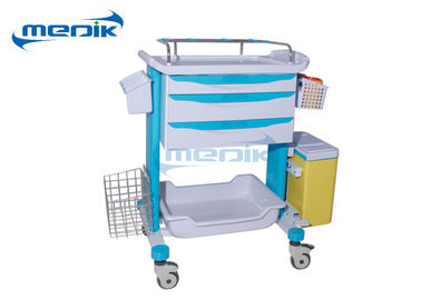 Movable ABS Hospital Trolley Clinical Medicine Medis Crash Cart Pengiriman Troli