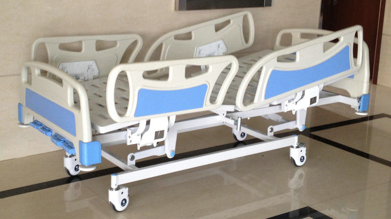 Ranjang ICU rumah sakit lipat, tempat tidur Manual Ward dengan ABS sisi rel