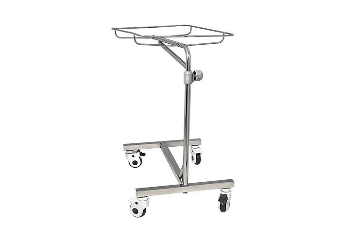 Tinggi Adjustable Mayo Table Satu Tray Empat Kastor Rumah Sakit Trolley