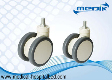 125mm Twin Wheels Medis Kastor Dengan Keras Memakai Ban Polyurethane