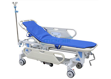 Single Crank Mechanical Patient Trolley, Manual Transfer Tandu Pasien