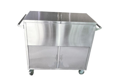 Trolley medis Dua Pintu Stainless Steel Case Carts Untuk CSSD