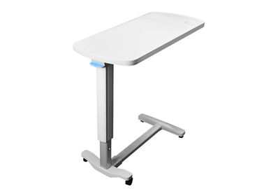 Movable Plastik Medis Overbed Table Dengan Tinggi Ajustable Rumah Sakit Untuk Pasien Gunakan