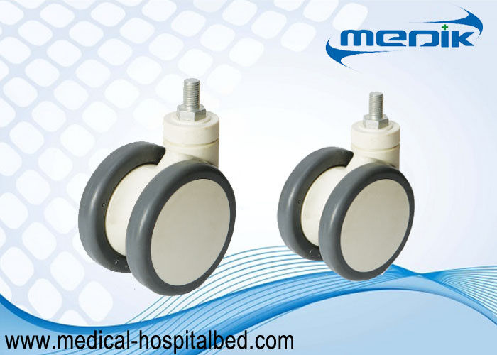 125mm Twin Wheels Medis Kastor Dengan Keras Memakai Ban Polyurethane