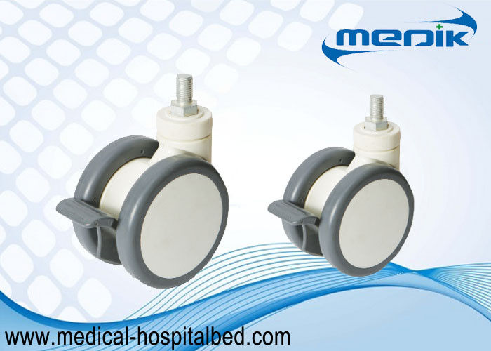 125mm Twin Wheels Medis Kastor Dengan Keras Memakai Ban Polyurethane