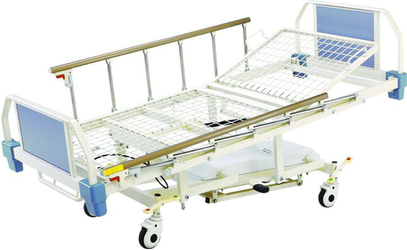 4 Fungsi Hidrolik Medis Bed Pasien Dengan Aluminium Alloy Side Rails